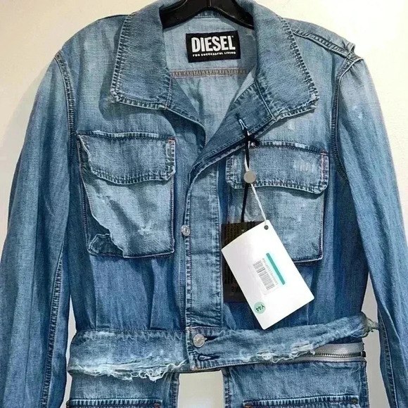 DIESEL Denim Jacket Removable Pockets - Picture 3 of 9